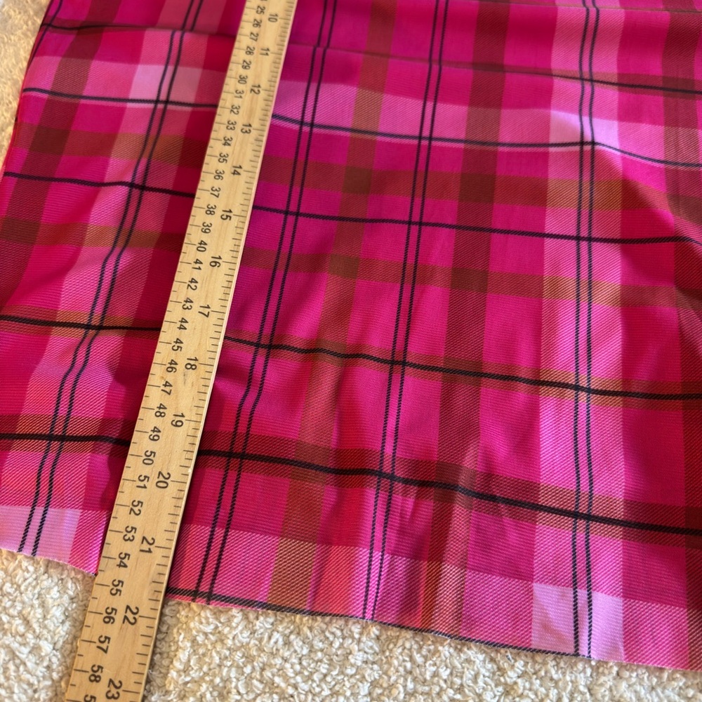 Chelsea and Violet Top Womens Sz XL plaid mesh chiffon cheer mock turtleneck New - Picture 7 of 13